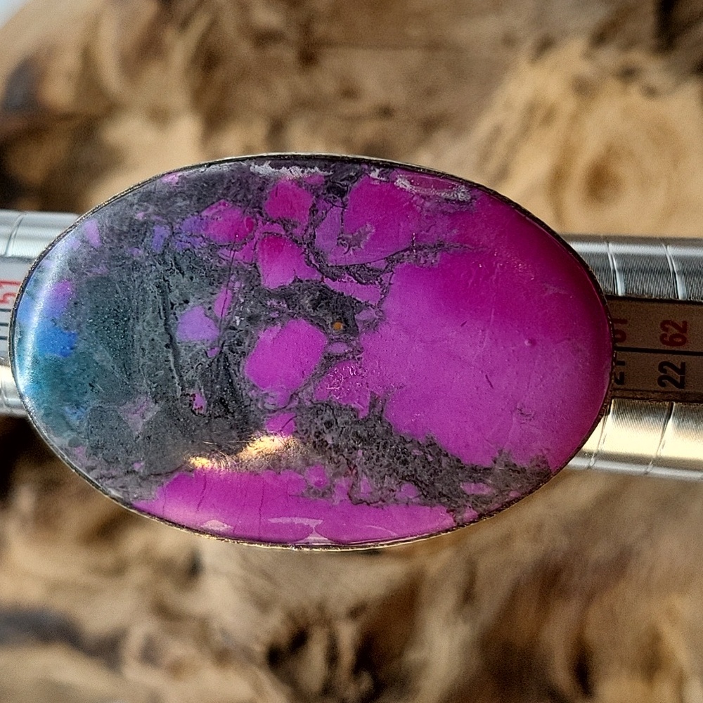 Color Enhanced Howlite Adjustable Ring - Picture 6 of 9